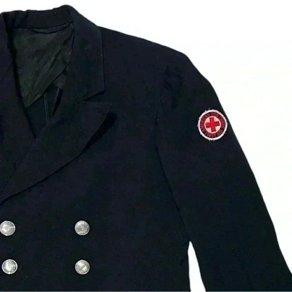 Vintage 1954 American Red Cross Firefighter Dress Jacket  Rare Historical‎ Piece - Picture 3 of 13